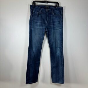 7 For All Mankind Dark Blue Skinny Jeans